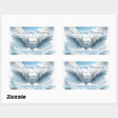 Sticker Rectangulaire Ajouter une photo et un nom mémorial (Feuille)