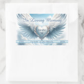 Sticker Rectangulaire Ajouter une photo et un nom mémorial (Sac)