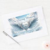 Sticker Rectangulaire Ajouter une photo et un nom mémorial (Enveloppe)