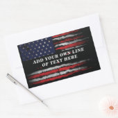 Sticker Rectangulaire Ajouter votre propre texte sur grunge American fla (Enveloppe)
