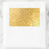 Sticker Rectangulaire Ajouter votre texte Gold Hearts Élégant Modèle vie (Sac)