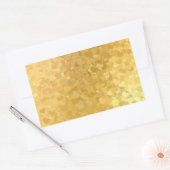 Sticker Rectangulaire Ajouter votre texte Gold Hearts Élégant Modèle vie (Enveloppe)