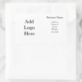 Sticker Rectangulaire Ajoutez votre logo d'entreprise, sites Web, courri (Sac)