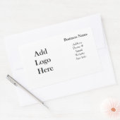 Sticker Rectangulaire Ajoutez votre logo d'entreprise, sites Web, courri (Enveloppe)