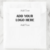 Sticker Rectangulaire Ajoutez votre logo et vos informations d'entrepris (Sac)