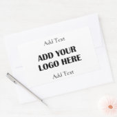 Sticker Rectangulaire Ajoutez votre logo et vos informations d'entrepris (Enveloppe)