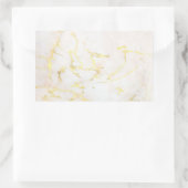 Sticker Rectangulaire Ajoutez Votre Texte Élégant Modèle Vierge Marbre D (Sac)