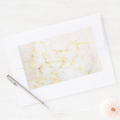 Sticker Rectangulaire Ajoutez Votre Texte Élégant Modèle Vierge Marbre D (Enveloppe)