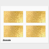 Sticker Rectangulaire Ajoutez Votre Texte Modèle Vierge Élégant Cœurs Do (Feuille)