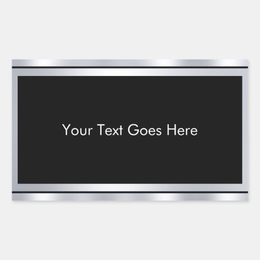 Sticker Rectangulaire Ajoutez Votre Texte Modèle Vierge Personnalisé Noi (Devant)