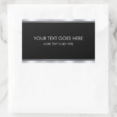 Sticker Rectangulaire Ajoutez Votre Texte Nom Moderne Élégant Noir Et Ar (Sac)