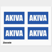 Sticker Rectangulaire Akiva (Feuille)