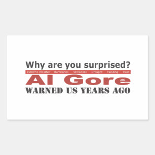 Sticker Rectangulaire Al Gore Nous A Avertis