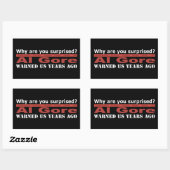Sticker Rectangulaire Al Gore nous a avertis (Feuille)