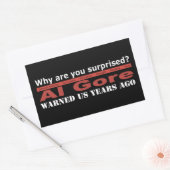 Sticker Rectangulaire Al Gore nous a avertis (Enveloppe)