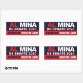 Sticker Rectangulaire Al Mina US Senate Merchandises (Feuille)