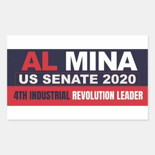 Sticker Rectangulaire Al Mina US Senate Merchandises (Devant)