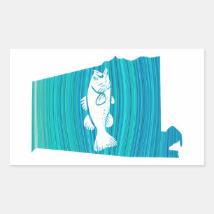 Sticker Rectangulaire Alabama Wave Fishing