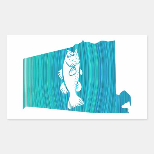 Sticker Rectangulaire Alabama Wave Fishing (Devant)