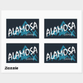 Sticker Rectangulaire Alamosa Colorado (Feuille)