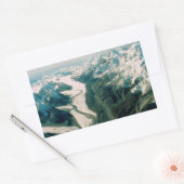 Sticker Rectangulaire Alaska Mountain Range-Vue aérienne (Enveloppe)