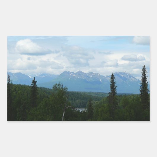 Sticker Rectangulaire Alaskan Mountain Range Photographie panoramique (Devant)