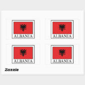Sticker Rectangulaire Albanie (Feuille)