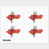 Sticker Rectangulaire Albanie (Feuille)