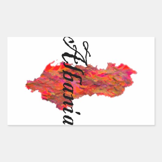 Sticker Rectangulaire Albanie (Devant)