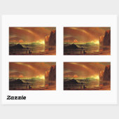 Sticker Rectangulaire Albert Bierstadt, La Porte d'Or, (Feuille)