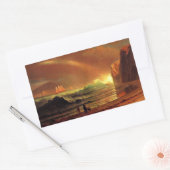 Sticker Rectangulaire Albert Bierstadt, La Porte d'Or, (Enveloppe)