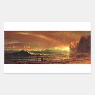 Sticker Rectangulaire Albert Bierstadt, La Porte d'Or,