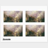 Sticker Rectangulaire Albert Bierstadt - Paysage des Rocheuses (Feuille)
