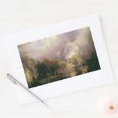 Sticker Rectangulaire Albert Bierstadt - Paysage des Rocheuses (Enveloppe)