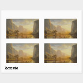 Sticker Rectangulaire Albert Bierstadt - Vallée du Yosemite (Feuille)