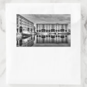 Sticker Rectangulaire Albert Dock Liverpool Réflexions (Sac)