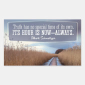 Sticker Rectangulaire Albert Schweitzer Citation Inspirationnelle "Vérit (Devant)