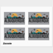 Sticker Rectangulaire Albuquerque Nouveau-Mexique (Feuille)