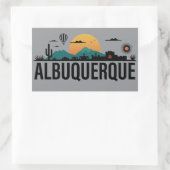 Sticker Rectangulaire Albuquerque Nouveau-Mexique (Sac)