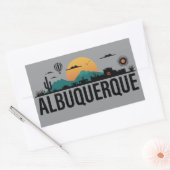 Sticker Rectangulaire Albuquerque Nouveau-Mexique (Enveloppe)