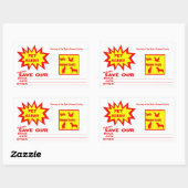 Sticker Rectangulaire Alerte pour animal de compagnie d'urgence rectangl (Feuille)