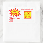 Sticker Rectangulaire Alerte pour animal de compagnie d'urgence rectangl (Sac)