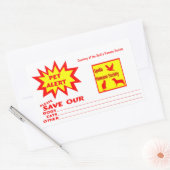 Sticker Rectangulaire Alerte pour animal de compagnie d'urgence rectangl (Enveloppe)