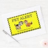 Sticker Rectangulaire Alerte pour animaux (Enveloppe)