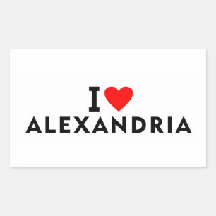 Sticker Rectangulaire Alexandrie ville Égypte États-Unis Roumanie États-