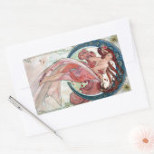 Sticker Rectangulaire Alfons Mucha 1898 Danse (Enveloppe)