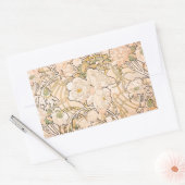 Sticker Rectangulaire Alfonse Mucha Art Nouveau Peonies (Enveloppe)