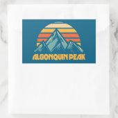 Sticker Rectangulaire Algonquin Peak Retro Turquoise (Sac)