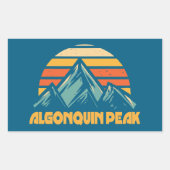 Sticker Rectangulaire Algonquin Peak Retro Turquoise (Devant)