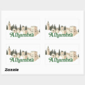 Sticker Rectangulaire Alhambra (Feuille)